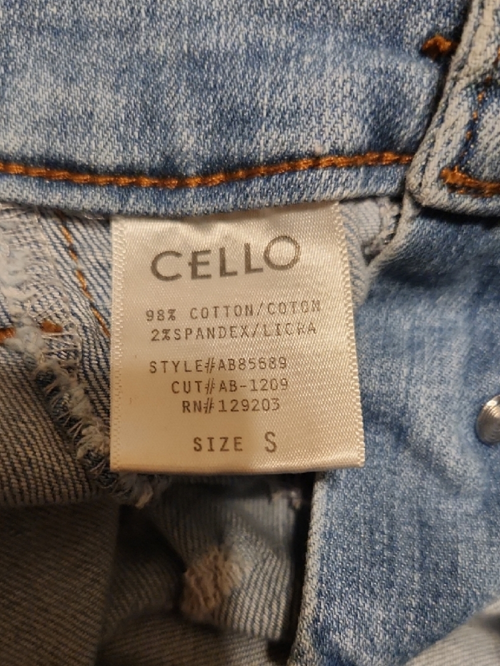 Cello Light Blue Distressed Skinny Denim Overalls, Small - Picture 14 of 14